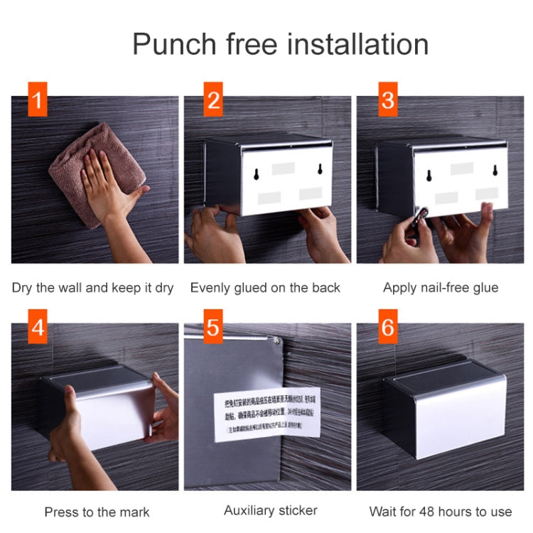 Bathroom Wall-mounted Waterproof Paper Tissue Roll Stand Holder