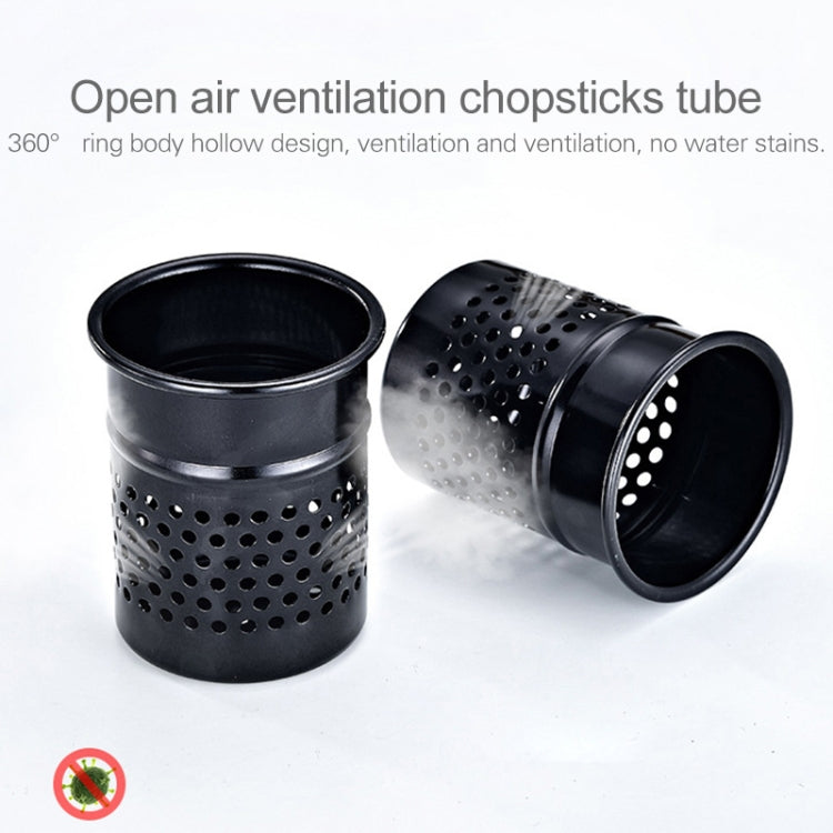 B Version 60cm 2 Cups 8 Hooks Kitchen Multi-function Wall-mounted Condiment Holder Storage Rack (Black)
