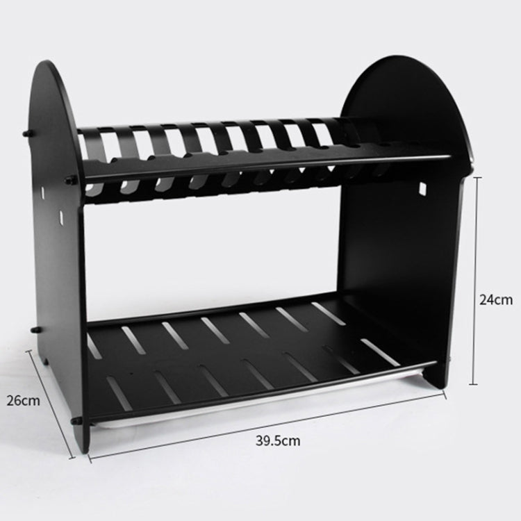 3 In 1 Kitchen Multi-function Stainless Steel Bowl Knife Chopsticks Spoon Storage Rack (Black)