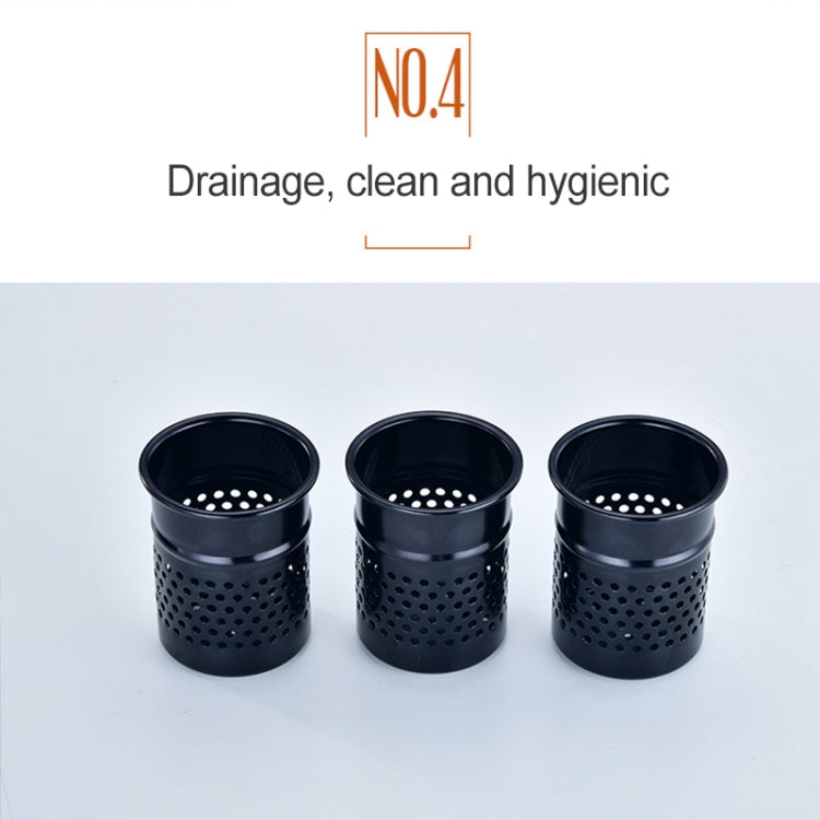 50cm 2 Cups Kitchen Multi-function Wall-mounted Storage Rack Holder (Black)