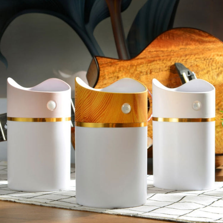 2W USB Mini Household Mute Desktop Air Humidifier Automatic Alcohol Sprayer with Induction Colorful Night Light, Water Tank Capacity: 380ml(Wood)