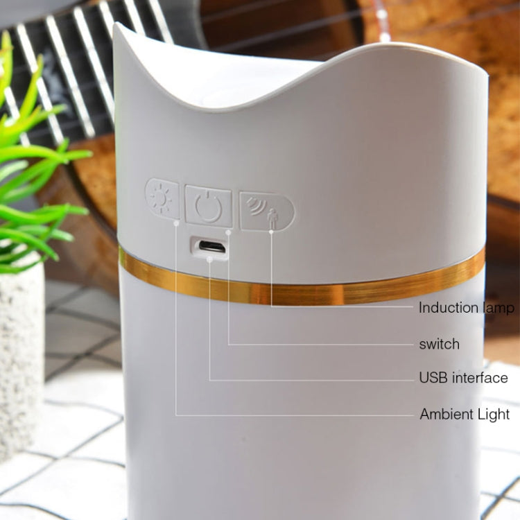 2W USB Mini Household Mute Desktop Air Humidifier Automatic Alcohol Sprayer with Induction Colorful Night Light, Water Tank Capacity: 380ml(Wood)