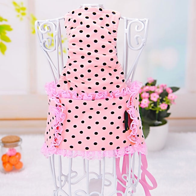 Pink Dot Pattern Pet Sanitary Pants with Sanitary Belt, Size: S (Waistline: 22 - 30cm)