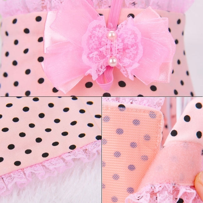 Pink Dot Pattern Pet Sanitary Pants with Sanitary Belt, Size: S (Waistline: 22 - 30cm)