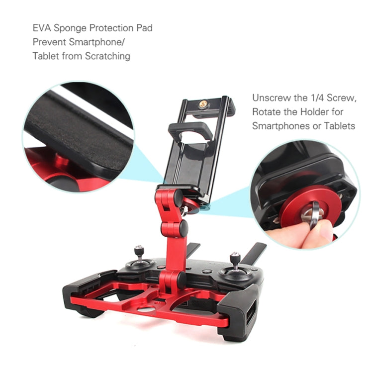 Aluminum Alloy Bracket Folding Holder with Clamp for DJI Mavic Pro / Air, Shark Remote Control, Smartphones, Tablets