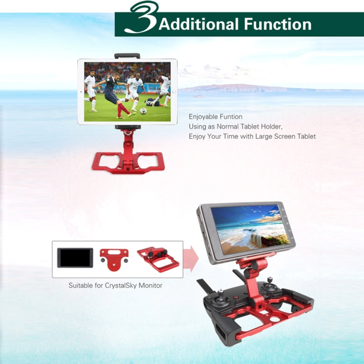 Aluminum Alloy Bracket Folding Holder with Clamp for DJI Mavic Pro / Air, Shark Remote Control, Smartphones, Tablets,  CrystalSky Monitor