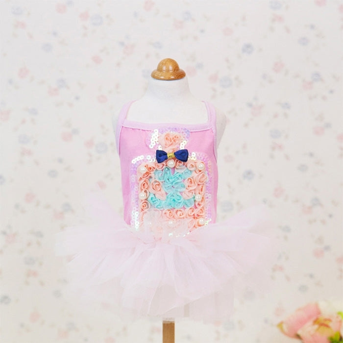 Spring & Summer Abby Perfume Queen Dress, Pink Princess Lace Skirt for Pets, Size: L,32*32*48 cm