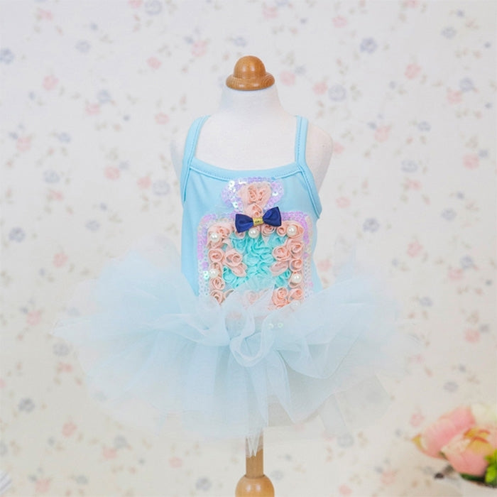Spring & Summer Abby Perfume Queen Dress, Pink Princess Lace Skirt for Pets, Size: L,32*32*48 cm