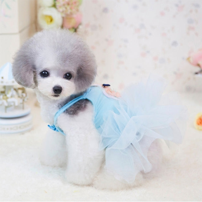 Spring & Summer Abby Perfume Queen Dress, Pink Princess Lace Skirt for Pets, Size: L,32*32*48 cm