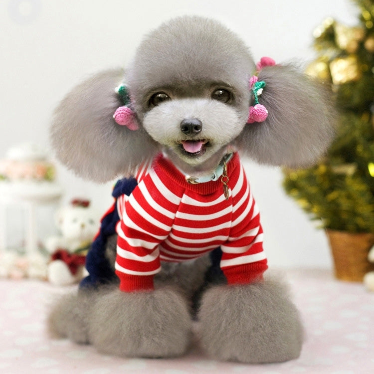 Brother Cat Dog Autumn & Winter Flower Pattern Overalls Clothing for Pets, Back Length: 40-42 cm, Chest Size: 58-60 cm, Collar Size: 36-38 cm, Random Color Delivery