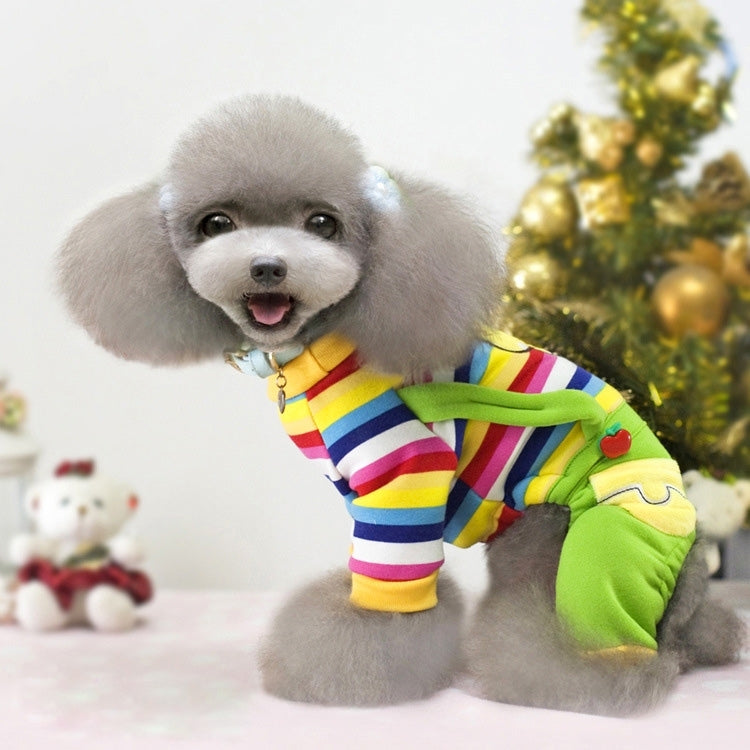 Brother Cat Dog Autumn & Winter Flower Pattern Overalls Clothing for Pets, Back Length: 40-42 cm, Chest Size: 58-60 cm, Collar Size: 36-38 cm, Random Color Delivery