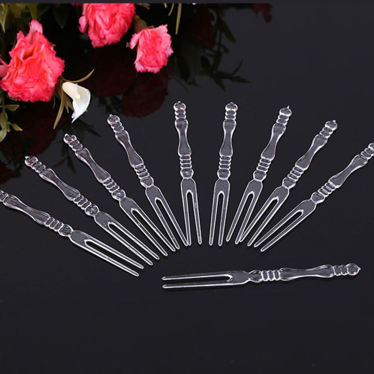 1KG (about 700 PCS) Mini Transparent Disposable Home Dining  Food Cake Fruit Plastic Forks