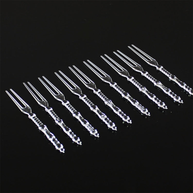 1KG (about 700 PCS) Mini Transparent Disposable Home Dining  Food Cake Fruit Plastic Forks