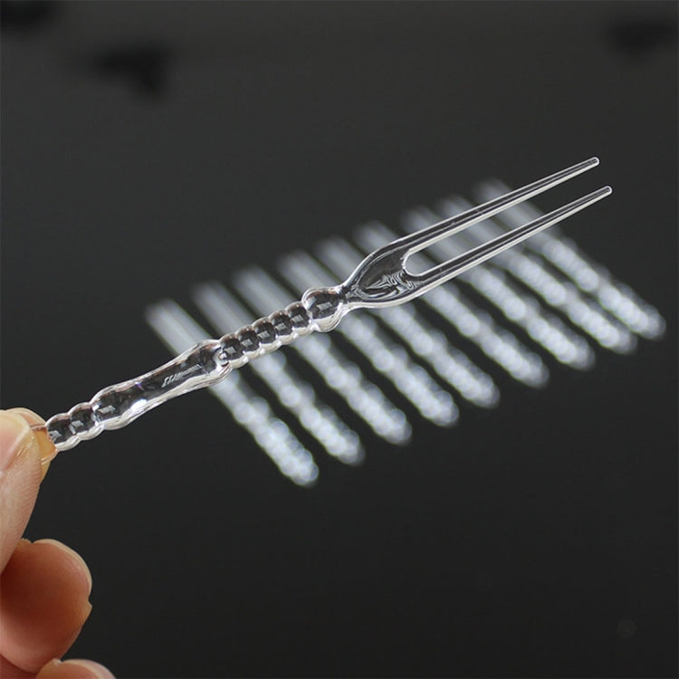 1KG (about 700 PCS) Mini Transparent Disposable Home Dining  Food Cake Fruit Plastic Forks