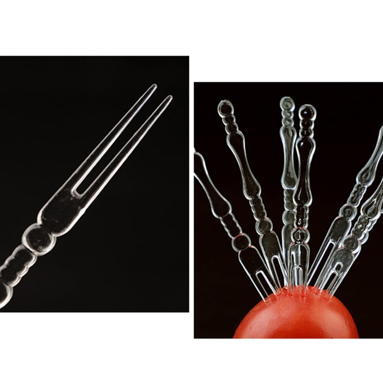 1KG (about 700 PCS) Mini Transparent Disposable Home Dining  Food Cake Fruit Plastic Forks