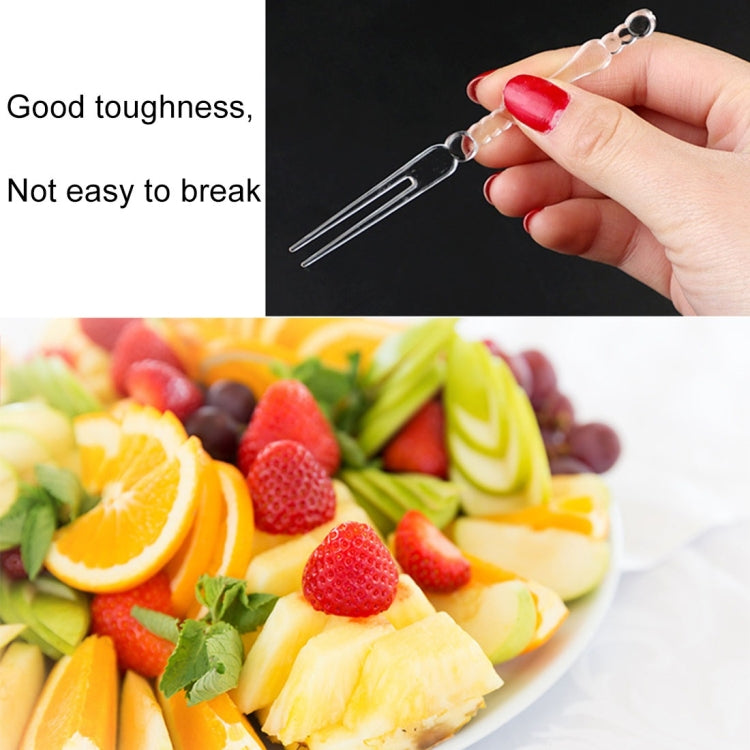 1KG (about 700 PCS) Mini Transparent Disposable Home Dining  Food Cake Fruit Plastic Forks