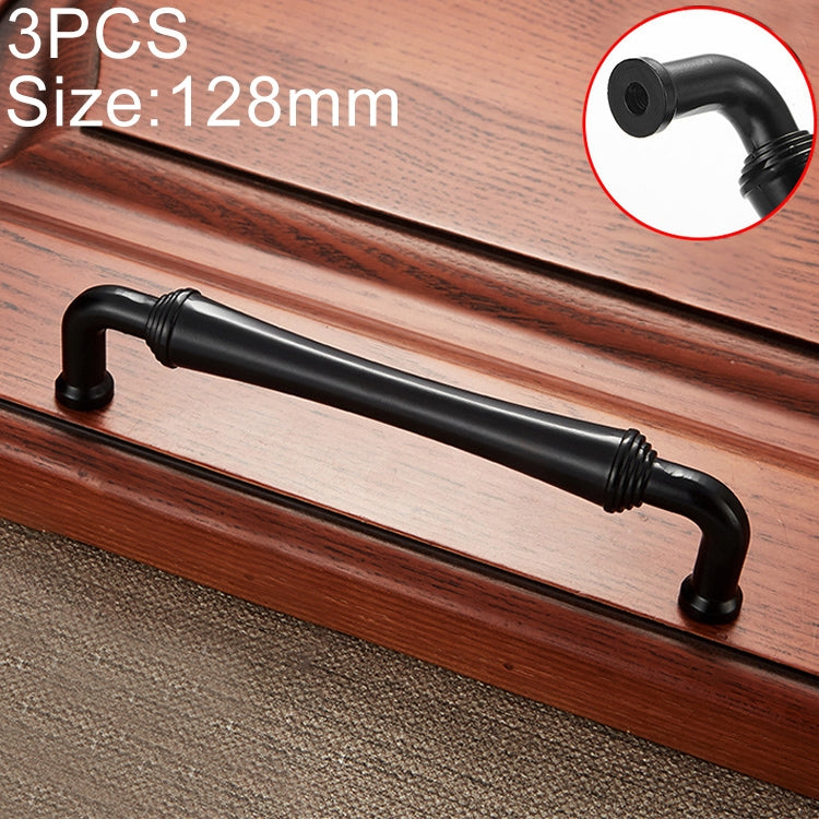 3 PCS 6229-128 Simple Archaistic Zinc Alloy Handle for Cabinet Wardrobe Drawer Door, Hole Spacing: 128mm