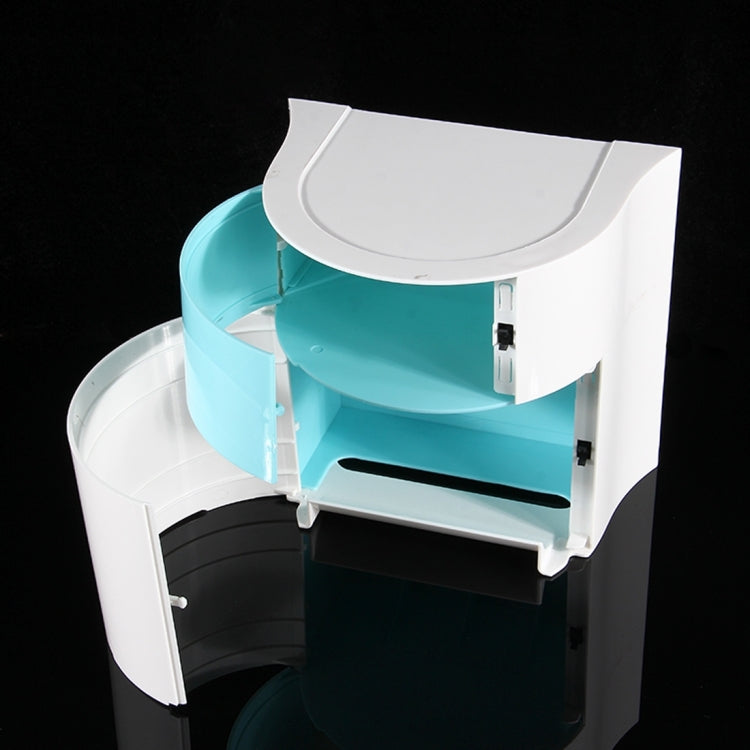 Multi-functional Bathroom Kitchen Paper Storage Tissue Box(Blue)