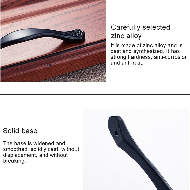 5 PCS 6569-96 Simple Archaistic Zinc Alloy Handle for Cabinet Wardrobe Drawer Door, Hole Spacing: 96mm