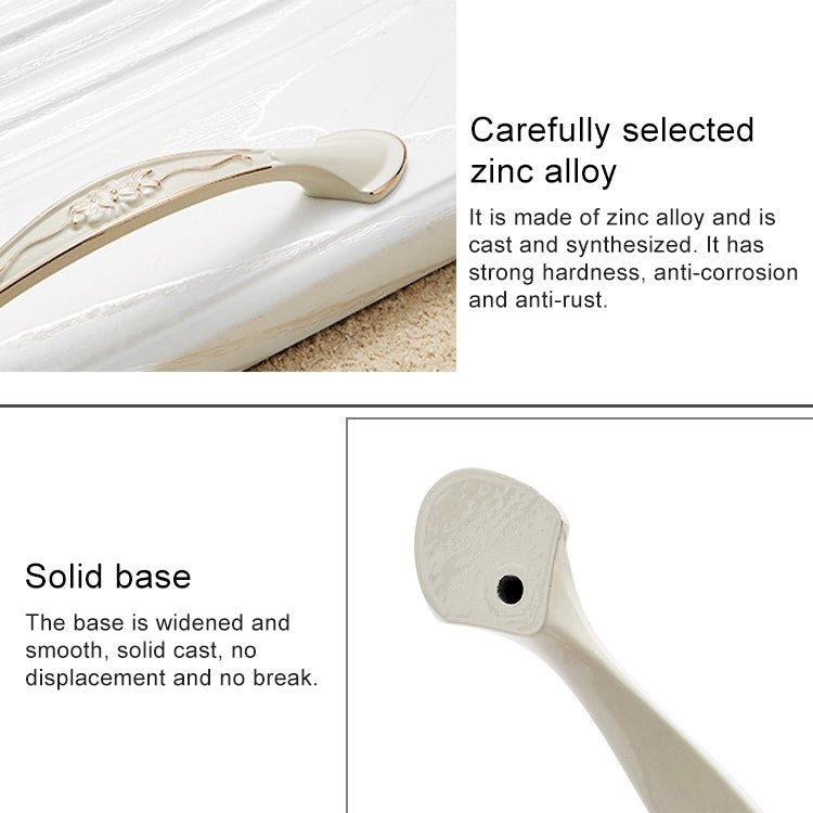 10 PCS 6026-96 European Style Zinc Alloy Cabinet Wardrobe Drawer Door Handle, Hole Spacing: 96mm (Red Bronze)