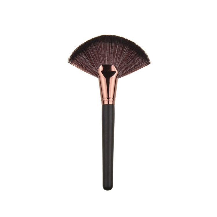 Wooden Handle Powder Foundation Cosmetic Makeup Fan-shaped Brush Tool