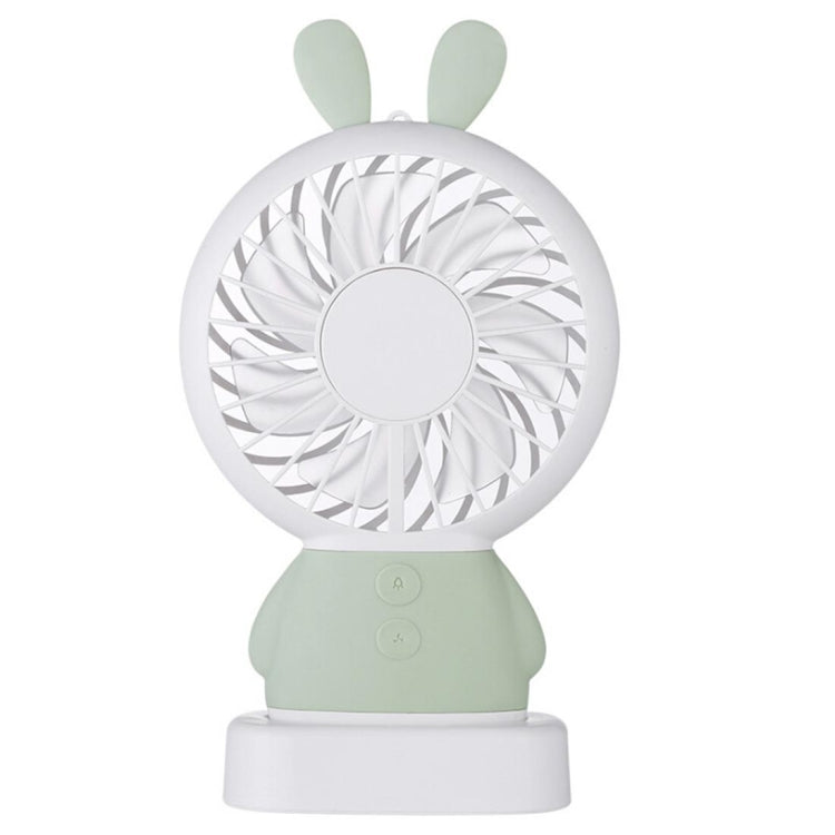 Portable Cartoon Rabbit Shape Mute Fan 2 Speed USB Charging with Light