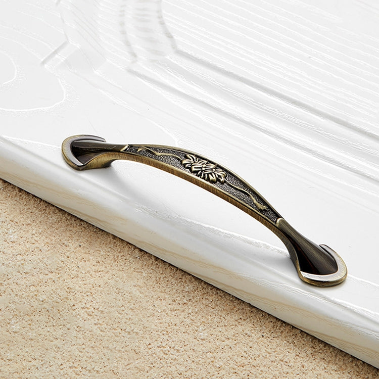 5 PCS 6026A-96 European Style Zinc Alloy Cabinet Wardrobe Drawer Door Handle, Hole Spacing: 96mm (Bronze)