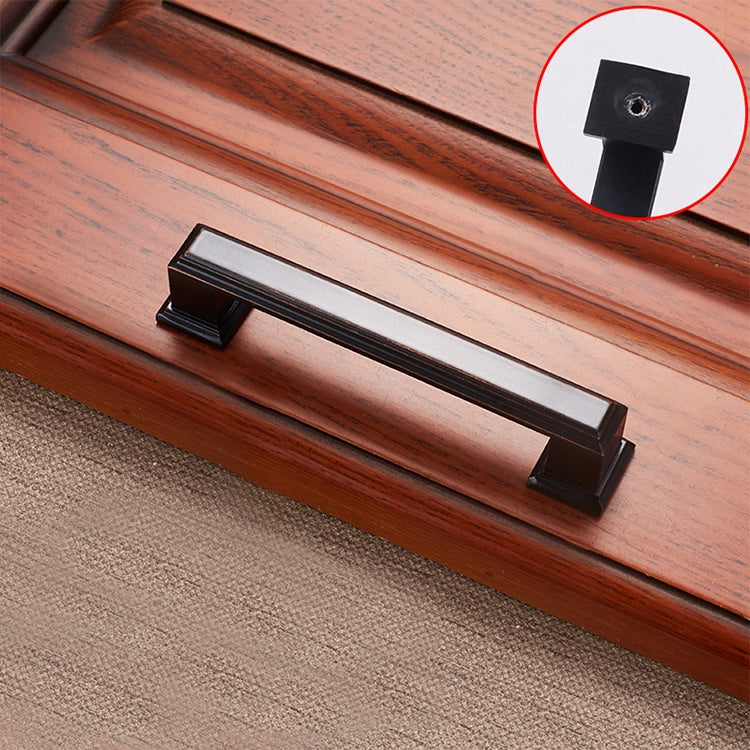 3 PCS 6609-96 Zinc Alloy Cabinet Wardrobe Drawer Door Handle, Hole Spacing: 96mm (Blackening Red Bronze)