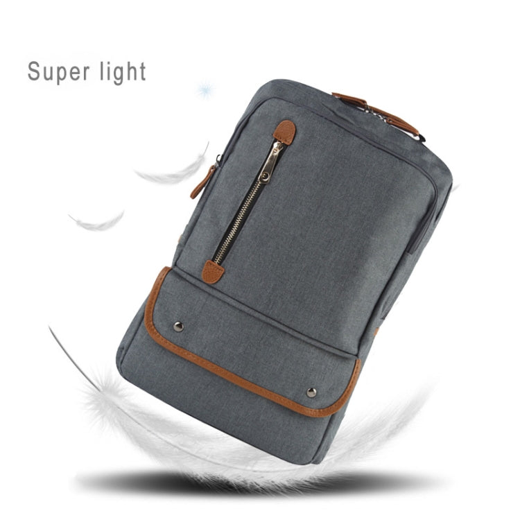 Universal Multi-Function Canvas Cloth Laptop Computer Shoulders Bag Business Backpack Students Bag, Size: 43x29x13cm, For 15.6 inch and Below Macbook, Samsung, Lenovo, Sony, DELL Alienware, CHUWI, ASUS, HP