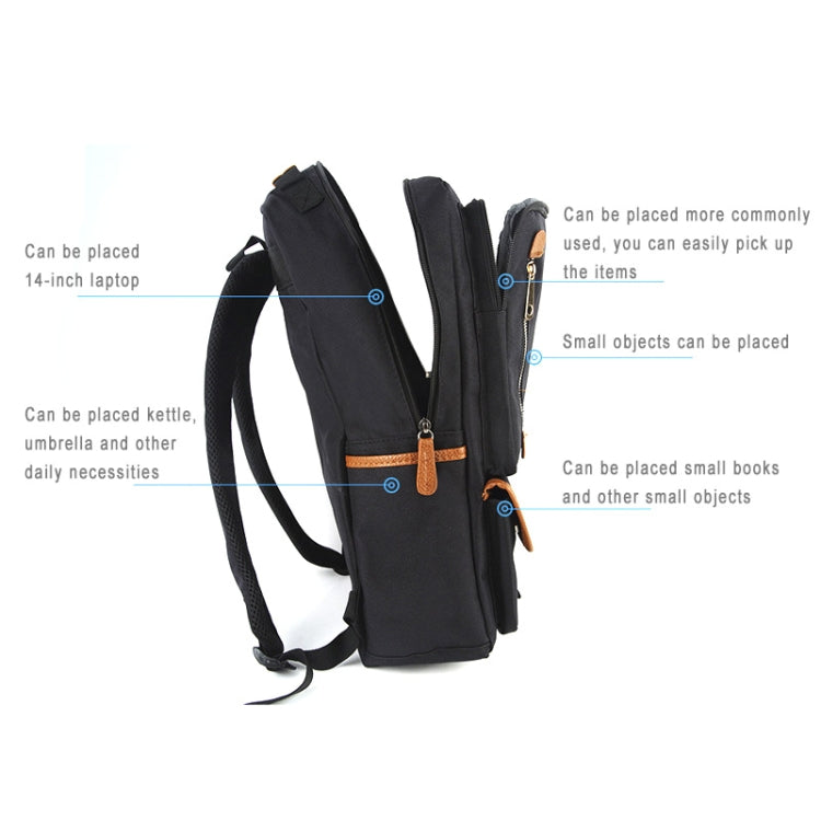 Universal Multi-Function Canvas Cloth Laptop Computer Shoulders Bag Business Backpack Students Bag, Size: 43x29x13cm, For 15.6 inch and Below Macbook, Samsung, Lenovo, Sony, DELL Alienware, CHUWI, ASUS, HP