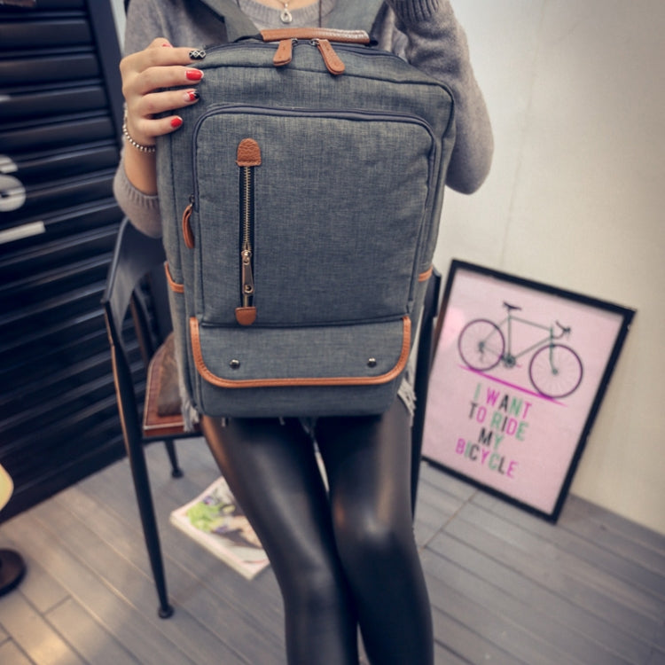 Universal Multi-Function Canvas Cloth Laptop Computer Shoulders Bag Business Backpack Students Bag, Size: 43x29x13cm, For 15.6 inch and Below Macbook, Samsung, Lenovo, Sony, DELL Alienware, CHUWI, ASUS, HP