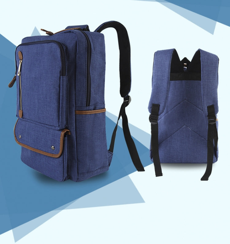 Universal Multi-Function Canvas Cloth Laptop Computer Shoulders Bag Business Backpack Students Bag, Size: 43x29x13cm, For 15.6 inch and Below Macbook, Samsung, Lenovo, Sony, DELL Alienware, CHUWI, ASUS, HP