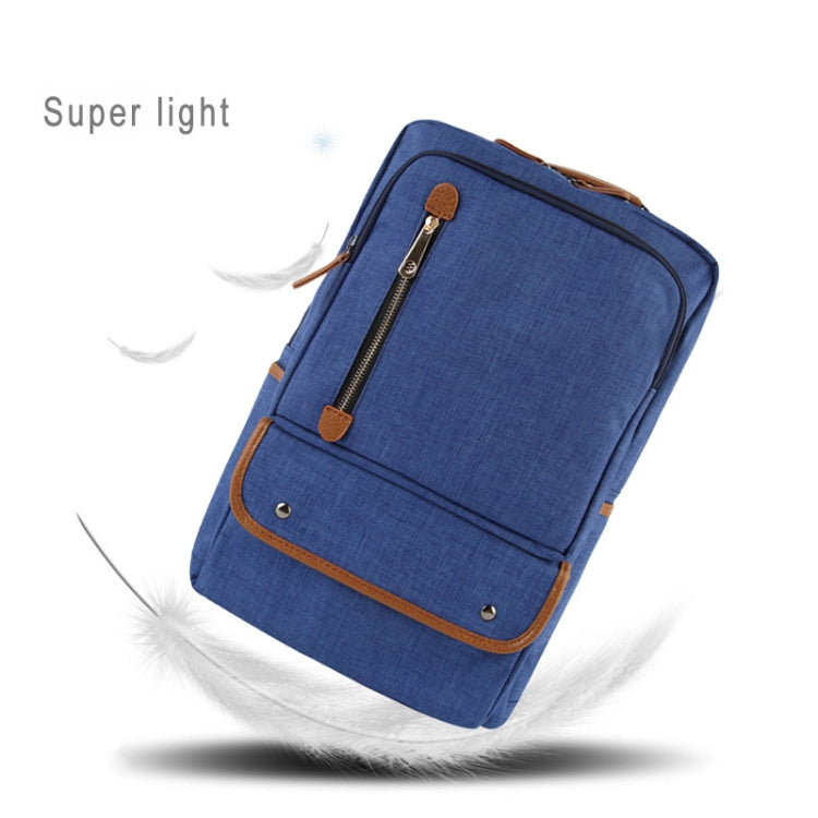 Universal Multi-Function Canvas Cloth Laptop Computer Shoulders Bag Business Backpack Students Bag, Size: 43x29x13cm, For 15.6 inch and Below Macbook, Samsung, Lenovo, Sony, DELL Alienware, CHUWI, ASUS, HP