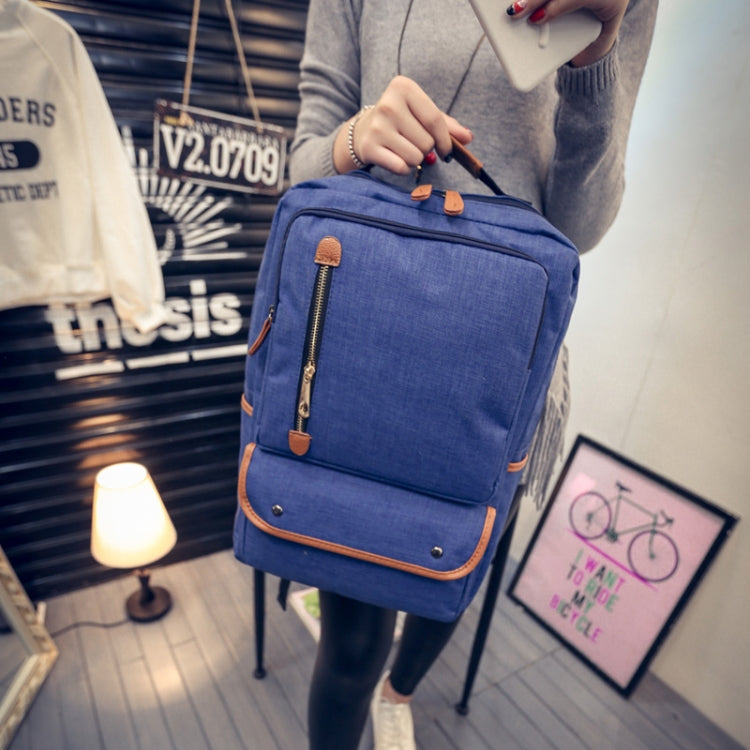 Universal Multi-Function Canvas Cloth Laptop Computer Shoulders Bag Business Backpack Students Bag, Size: 43x29x13cm, For 15.6 inch and Below Macbook, Samsung, Lenovo, Sony, DELL Alienware, CHUWI, ASUS, HP