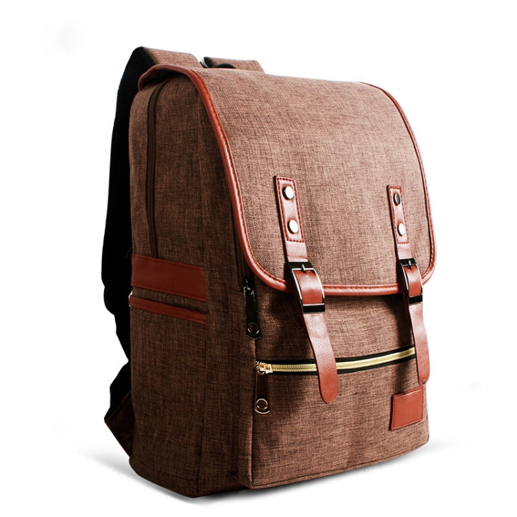 Universal Multi-Function Canvas Cloth Laptop Computer Shoulders Bag Business Backpack Students Bag, Size: 42x29x11cm, For 14 inch and Below Macbook, Samsung, Lenovo, Sony, DELL Alienware, CHUWI, ASUS, HP