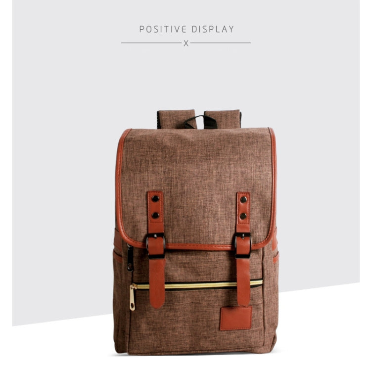 Universal Multi-Function Canvas Cloth Laptop Computer Shoulders Bag Business Backpack Students Bag, Size: 42x29x11cm, For 14 inch and Below Macbook, Samsung, Lenovo, Sony, DELL Alienware, CHUWI, ASUS, HP