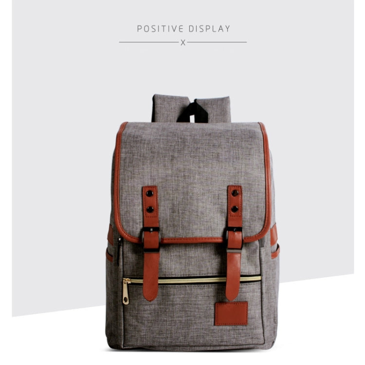 Universal Multi-Function Canvas Cloth Laptop Computer Shoulders Bag Business Backpack Students Bag, Size: 42x29x11cm, For 14 inch and Below Macbook, Samsung, Lenovo, Sony, DELL Alienware, CHUWI, ASUS, HP