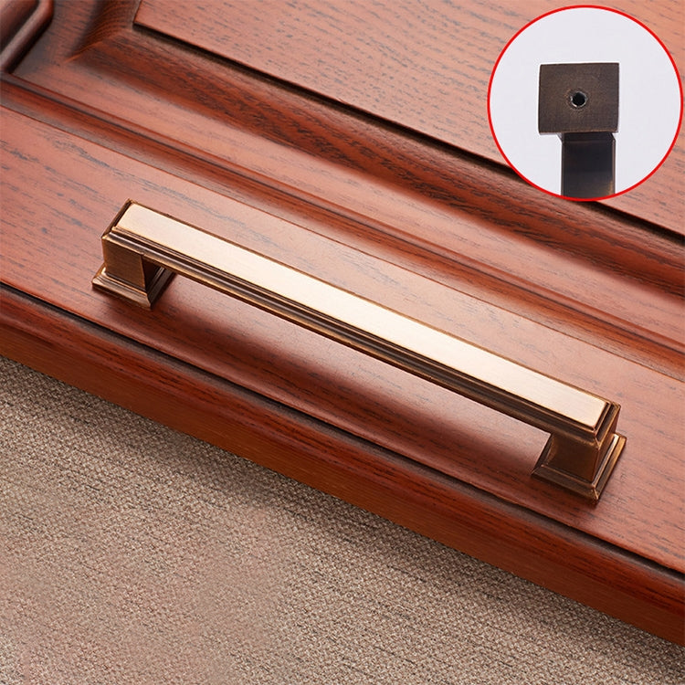 2 PCS 6609-128 Zinc Alloy Cabinet Wardrobe Drawer Door Handle, Hole Spacing: 128mm (Coffee Bronze)