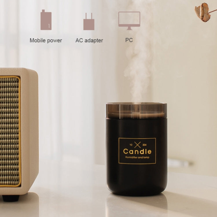 3life-204 1.5W Candle USB Desk Humidifier Diffuser Aroma Mist Nebulizer with LED Night Light for Office, Home Bedroom, Capacity: 220ml, DC 5V