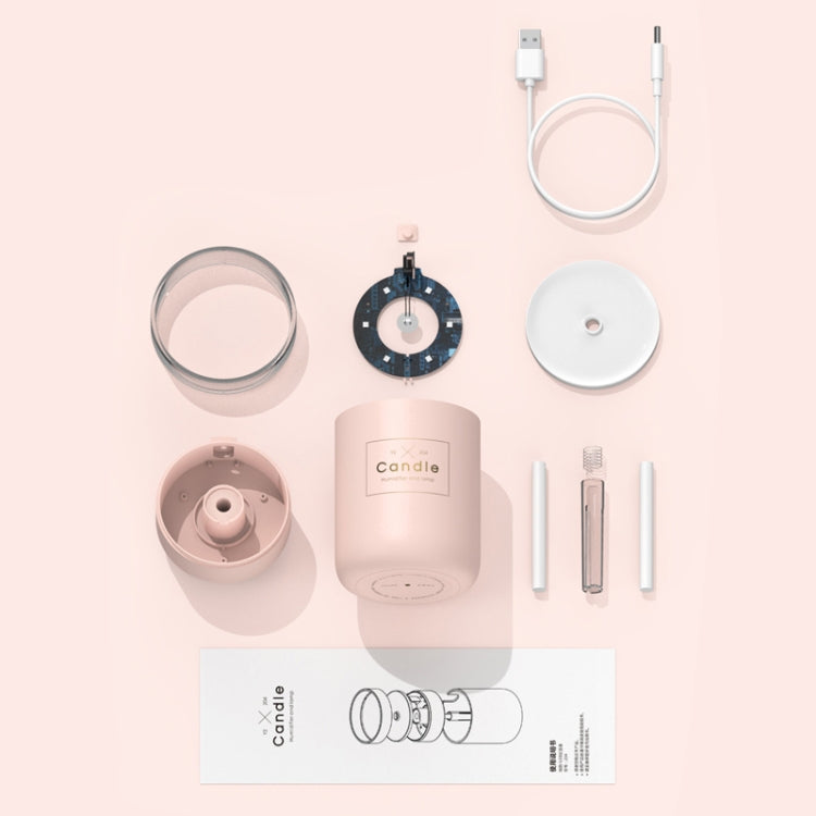 3life-204 1.5W Candle USB Desk Humidifier Diffuser Aroma Mist Nebulizer with LED Night Light for Office, Home Bedroom, Capacity: 220ml, DC 5V