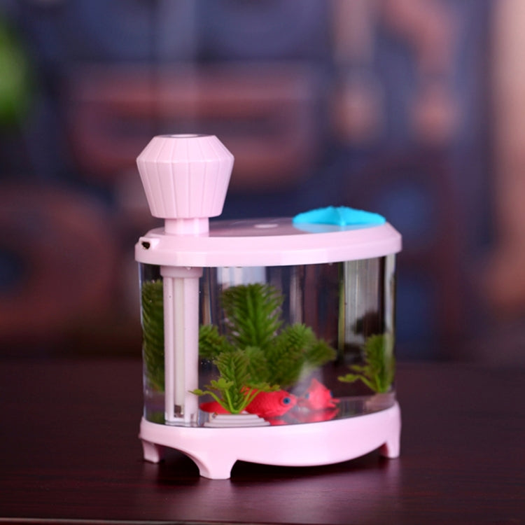 460ML Fish Tank Style Ultrasonic Aromatherapy Air Purifier Humidifier USB Atomizer with LED Night Light