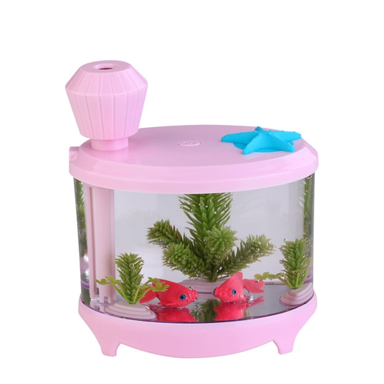 460ML Fish Tank Style Ultrasonic Aromatherapy Air Purifier Humidifier USB Atomizer with LED Night Light