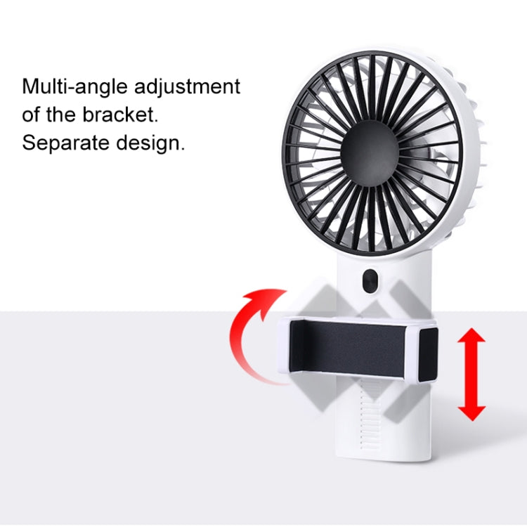 F02 Multi-function Portable Adjustable Mini USB Charging Phone Holder Handheld Small Fan with 3 Speed Control