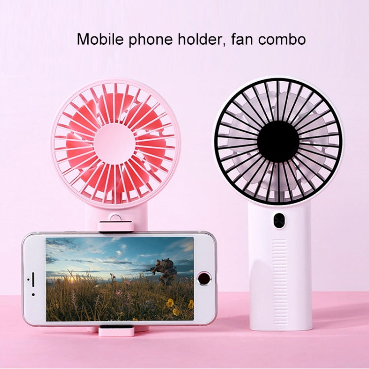 F02 Multi-function Portable Adjustable Mini USB Charging Phone Holder Handheld Small Fan with 3 Speed Control