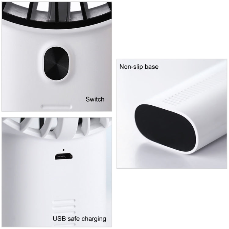 F02 Multi-function Portable Adjustable Mini USB Charging Phone Holder Handheld Small Fan with 3 Speed Control