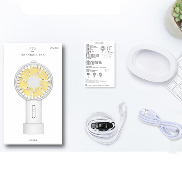 F20 Portable Adjustable Mini USB Charging Handheld Small Fan with 3 Speed Control