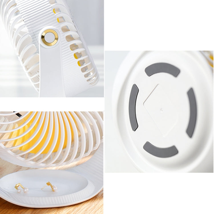F12 Portable Rotatable USB Charging Stripe Desktop Fan with 3 Speed Control