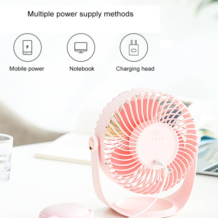 F12 Portable Rotatable USB Charging Stripe Desktop Fan with 3 Speed Control