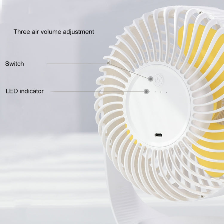 F12 Portable Rotatable USB Charging Stripe Desktop Fan with 3 Speed Control