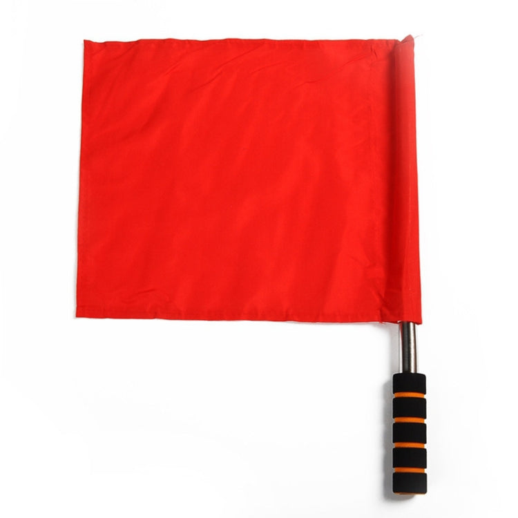 2 PCS Stainless Steel Flagpole Referee Flag Track and Field Competition Signal Flag